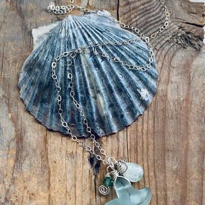 Starfish Necklace With Aquamarine S..