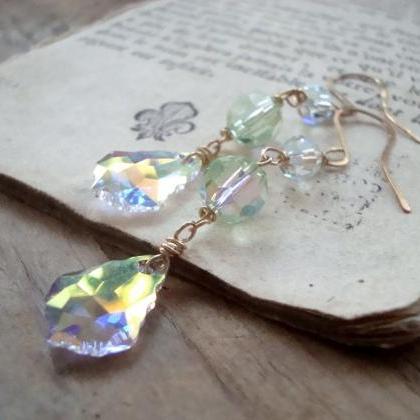Long Baroque Crystal Earrings Swaro..