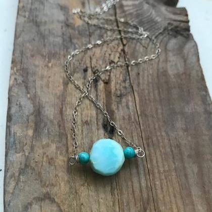 Blue Opal and Turquoise Necklace, S..