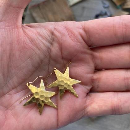 Brass Star Earrings Celestial Charms Charm Jewelry..
