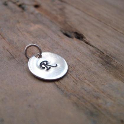 Add On Personalized Initial Silver Charm -..
